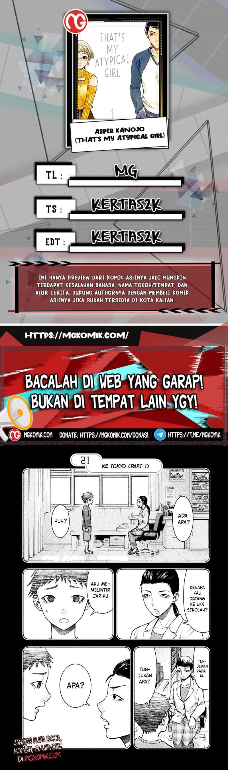 Asuperu Kanojo Chapter 21 Gambar 1